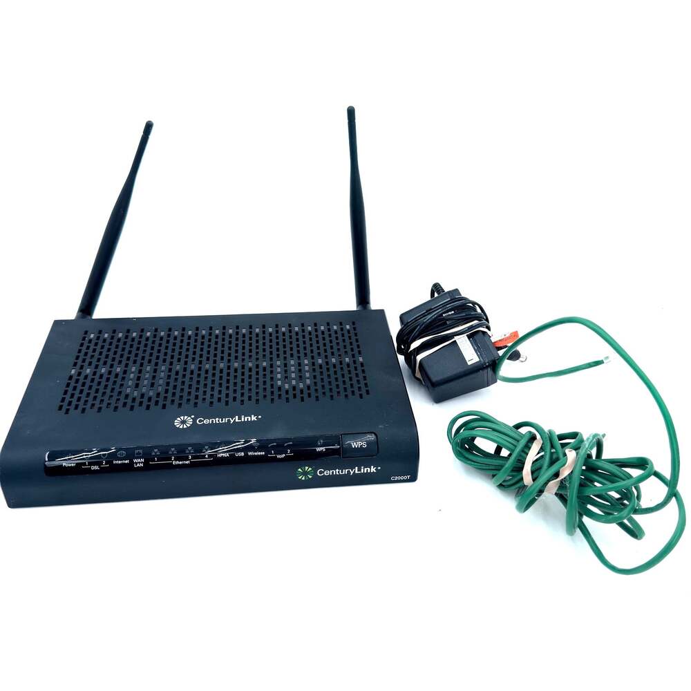 CenturyLink Technicolor C2000T DSL Modem Router WiFi Gateway with Power Adapter